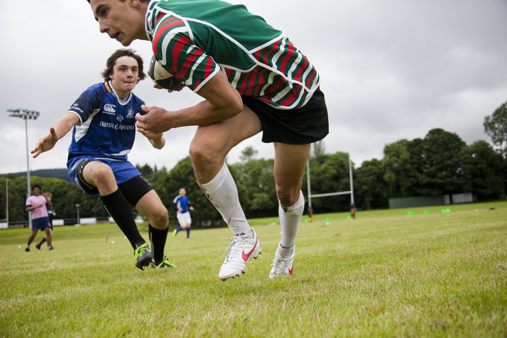 Rugby en el campo del Leinster Rugby Club