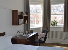 dormitorio en el Royal Holloway College